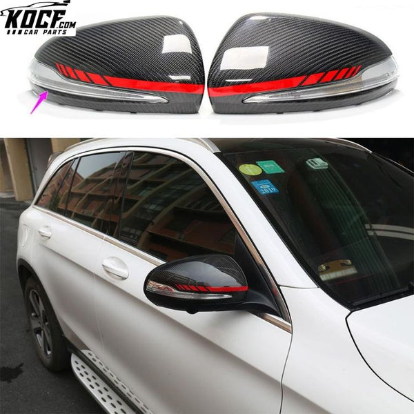 LHD REAL CARBON FOR 15-18 MERCEDES BENZ W205 C300 C400 C43 W213 E300 E400 GLC REPLACEMENT CARBON FIBER MIRROR MIRROR COVER