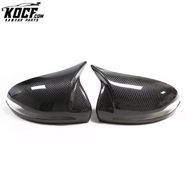 Carbon Fiber Side View Mirror Cover For Mercedes Benz W205 W213 C E S Class 2014+ RHD Mirror W/Horn