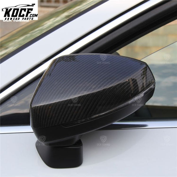 For Audi A3 S3 RS3 8V Carbon Fiber Mirror Cover Replacement 2014 2015 2016 2017 2018 Casing Without Lane Assist