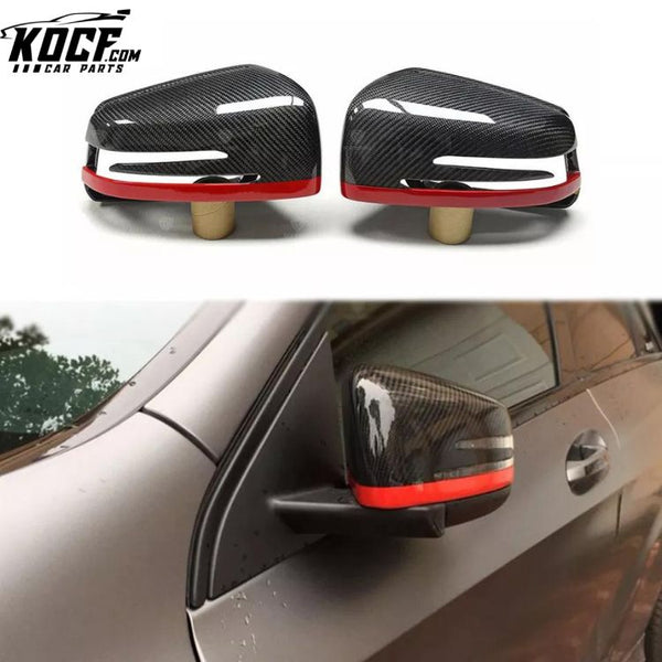 Sports Style Real Carbon Fiber Side Mirror Cover For Mercedes Benz W204 W212 W218 W176 C CLS Class Replacement Mirror