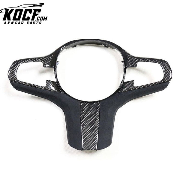 Replace For BMW X3MC X4M G30 PRE-LCI 6GT 7 Series REAL Carbon Fiber Steering Wheel Trim Cover Center Trim