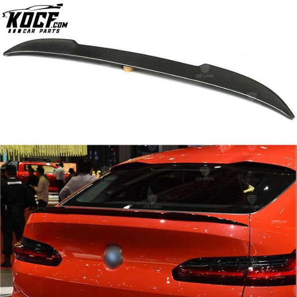 Carbon Fiber Rear Trunk Spoiler for BMW X4 G02 X4M F98 Back Trunk Tail Wing CS Style 2018+ Middle Duckbill Lip