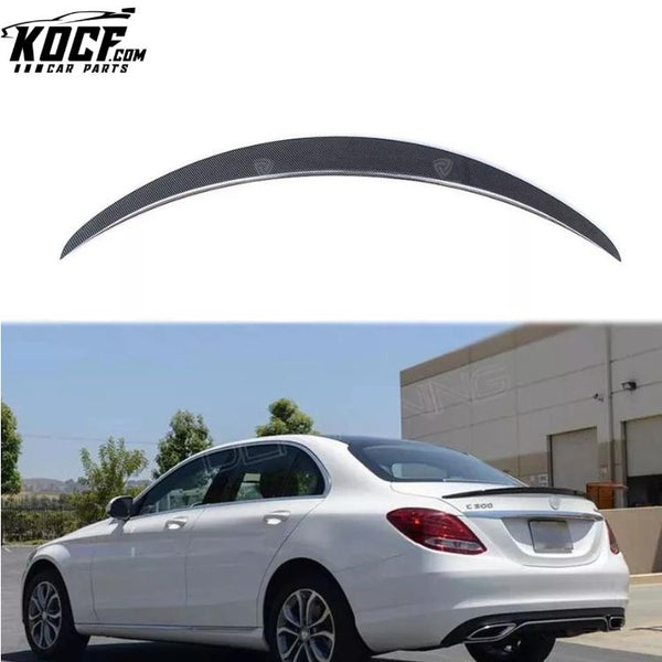 Car Carbon Fiber Rear Trunk Lip Boot Tail Wing Spoiler For Mercedes-Benz C Class W205 AMG S C63 C43 2014-2019