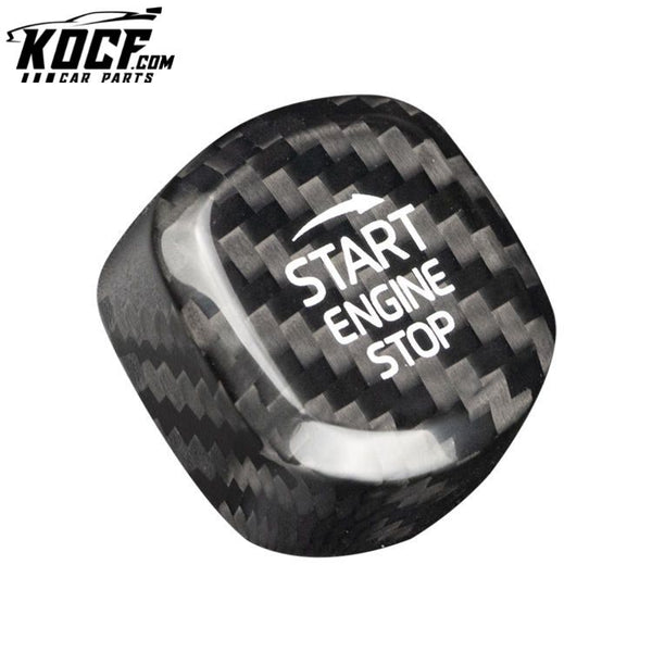 Car Interior Accessories XC60 XC90 S60 V60 V90 Carbon Fiber Push Button Start Stop Cover For Volvo