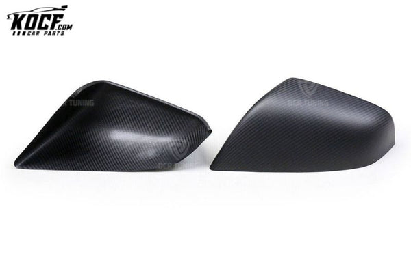 Model S Dry Carbon Mirror Cover Add On Carbon Mirrorcaps for 2014+ Tesla Model S Side Door Mirror Casing