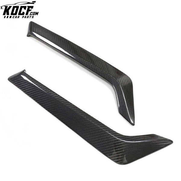 Carbon Fiber Side Fender Trims For Infiniti Q60 Q60S 2016+ Dry Carbon Grill Trim