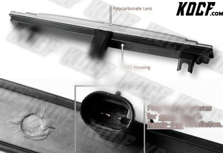 For 05-13 Chevrolet Corvette Clear Lens LED Strip 3RD Third Brake Stop Light - KOCF.com - Car Parts