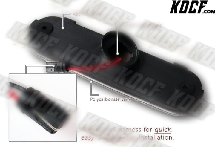 For Mazda Miata/MX-5 LED Black Front+Rear Turn Signal Side Marker Lights 4-PCS - KOCF.com - Car Parts