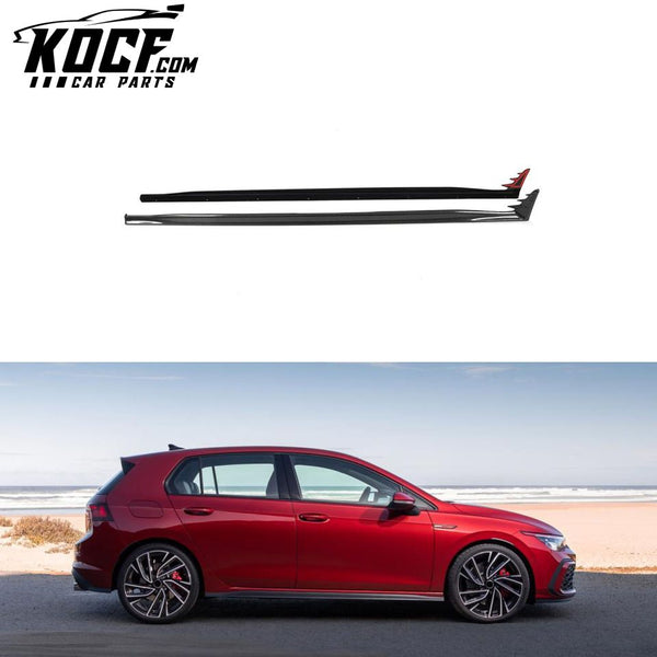 Carbon Fiber MK8 Side Skirts Winglet for VW Golf VIII GTI Hatchback 4-Door 2021-2022