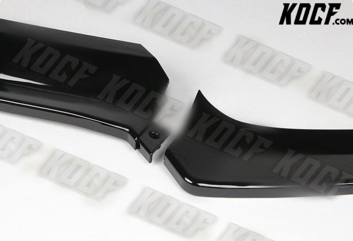 For 15-18 Mercedes W205 C180 C250 C300 Painted Black Front Bumper Body Lip 3PCS - KOCF.com - Car Parts