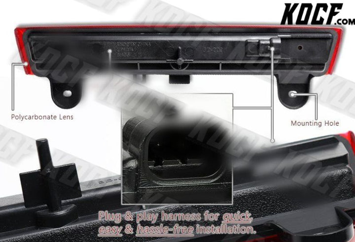 For Suburban/Tahoe/Yukon XL 1500 2500 Red Lens LED 3RD Third Brake Stop Light - KOCF.com - Car Parts