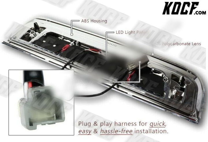 For 14-18 GMC Sierra 2500HD 3500HD Smoke LED Third Brake Tail Light W/Cargo Lamp - KOCF.com - Car Parts