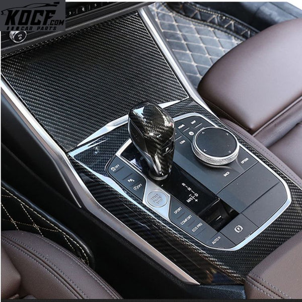 Dry Carbon Fiber Gear Shift Knob Cover For BMW G20 G23 325i 330i 425i 430i 2020+ REAL Carbon Fiber Interior Trims