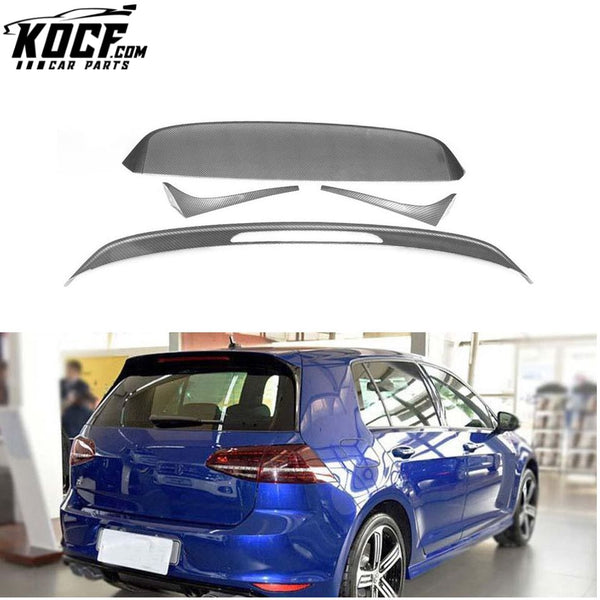 R style MK7 Carbon Fiber Rear Race Wing Spoiler for VW GOLF VII 7 MK7