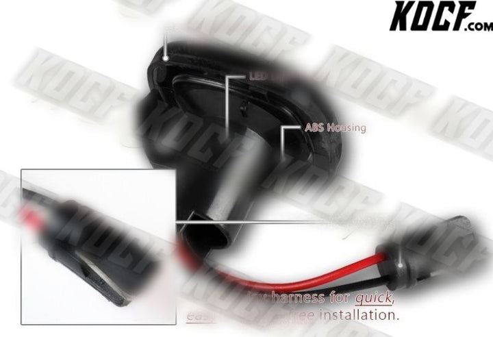 For Audi A3 A4 S4 A8 B5 Smoked Lens White LED Turn Signal Side Marker Light Lamp - KOCF.com - Car Parts