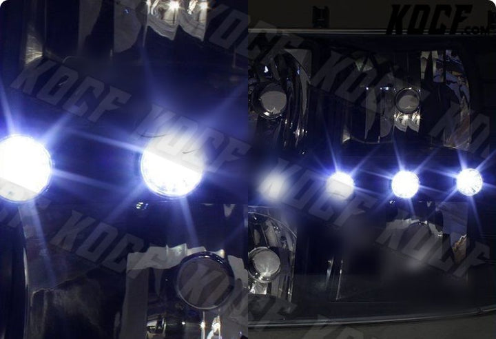 For 2000-2006 Chevrolet Tahoe LED DRL Conversion Black Headlights + Black Grille - KOCF.com - Car Parts