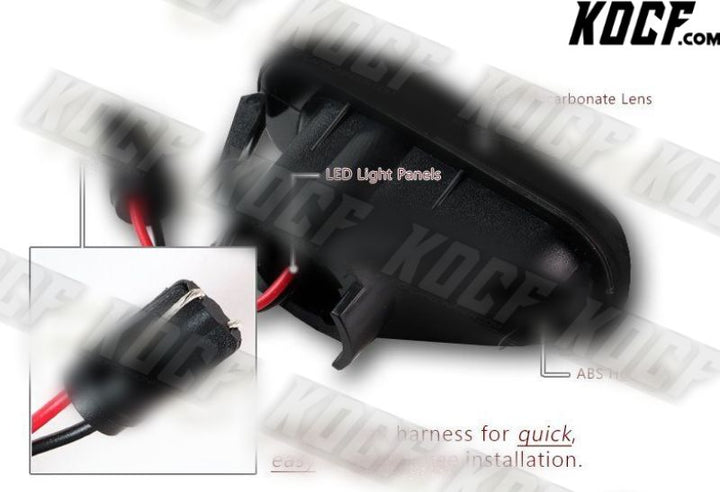 For Honda Accord/CR-V/Odyssey/Fit Smoke White LED Turn Signal Side Marker Lights - KOCF.com - Car Parts