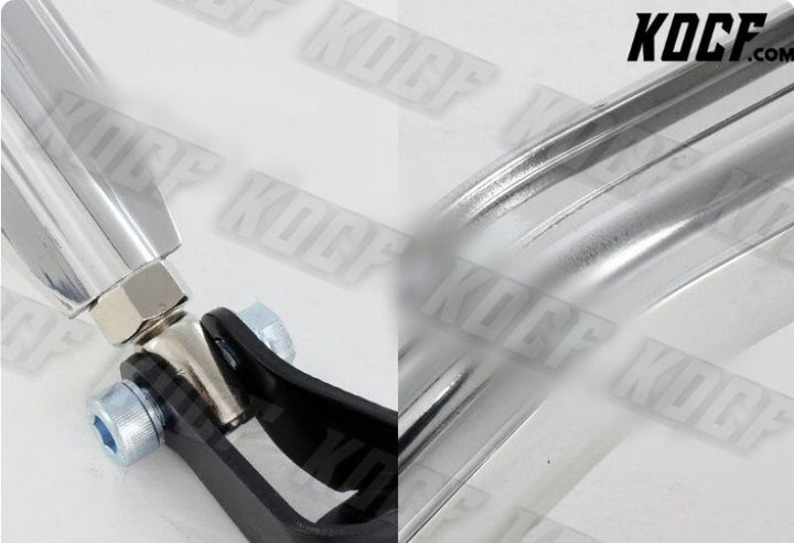 For 1996-2000 Honda Civic EK Silver Aluminum Lower Front+Rear Strut Tie bar 2pcs - KOCF.com - Car Parts