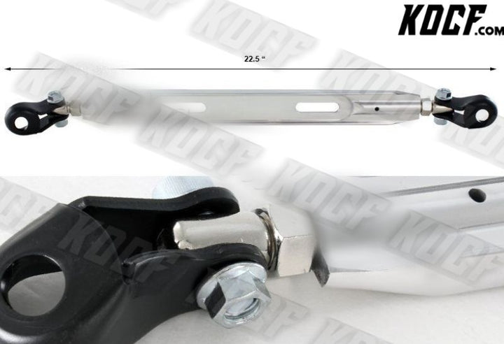 For 1996-2000 Civic EK Rear Lower Silver Aluminum Tower Brace Strut Bar Tie Arm - KOCF.com - Car Parts