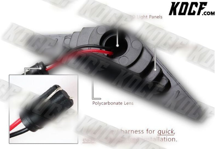 For 2000-2006 Ford Mondeo MK3 Clear Lens White LED Turn Signal Side Marker Light - KOCF.com - Car Parts