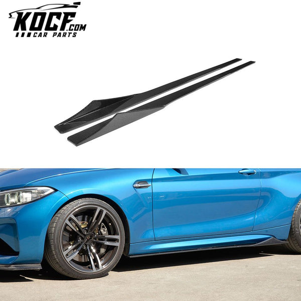 Carbon Fiber 2 Series F87 M2 Side Skirts Extension for BMW M2 Competition 2016-2020