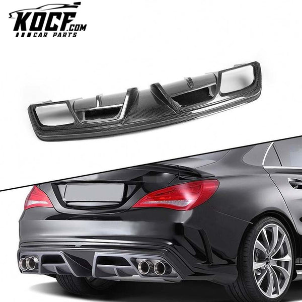 Carbon Fiber 3Pcs CLA250 Rear Diffuser for Mercedes Benz CLA 250 260 2013Up