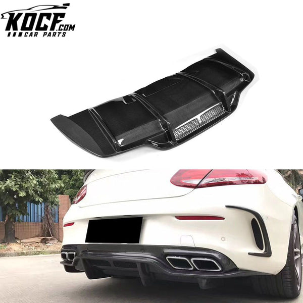 2015-2018 C-Class W205 C63 Carbon Fiber Rear Car Diffuser for Mercedes W205 C63 AMG Coupe