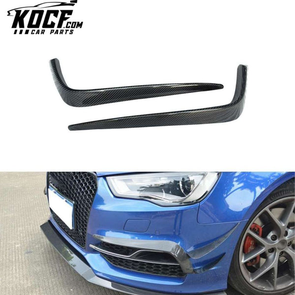 Carbon Fiber Front Bumper Air Fender Vent Fins for Audi S3 A3 8V Sline Sedan 2014-2016 1 buyer