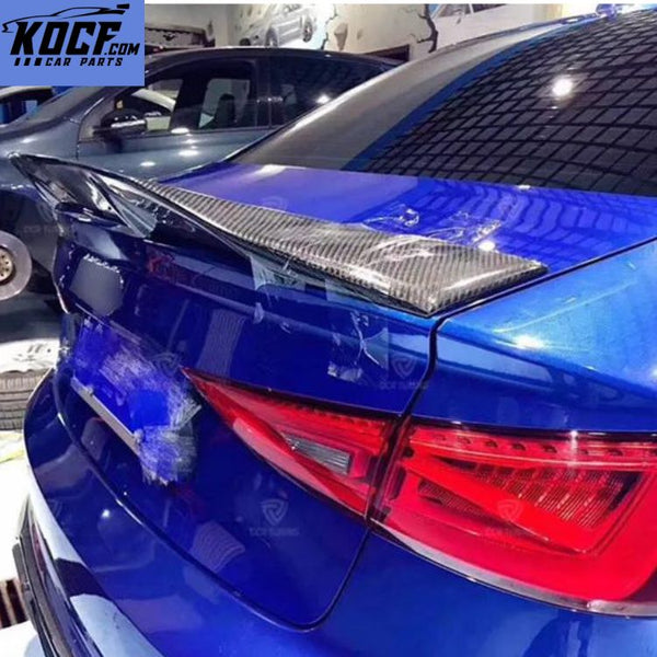 For Audi A3 S3 R Style Carbon Fiber Rear Spoiler 2014-2020 Carbon Spoiler Rear Trunk Boot Lip Body Kits