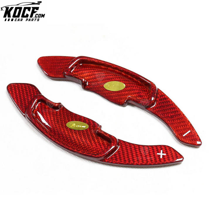 For Honda Civic Accord Accura Odyssey Spirior Glossy Red Carbon Fiber Paddle Shifters Interior Steering Wheel Shift Extension