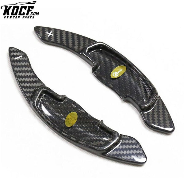 Glossy Carbon Fiber Shifter Paddles For Honda Civic Accord Odyssey Spirior Accura Carbon Interior Steering Wheel Shift Extension