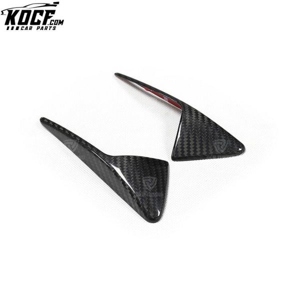 Real Carbon Fiber Side Camera Cover for Tesla Model S / Model X / Model 3 Both Fit Dry Prepreg Carbon Exterior Fender trim Gloss