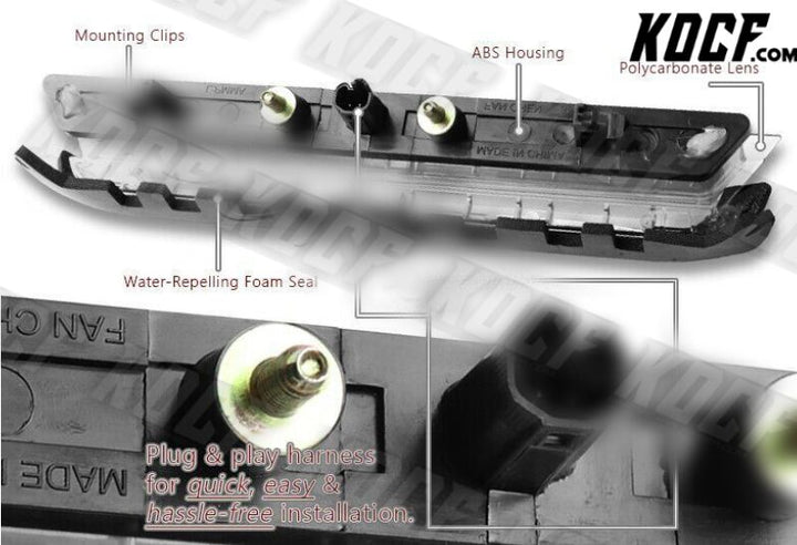 For 11-16 Scion tC Chrome Housing LED Strip 3RD Third Brake Stop Light Lamp - KOCF.com - Car Parts