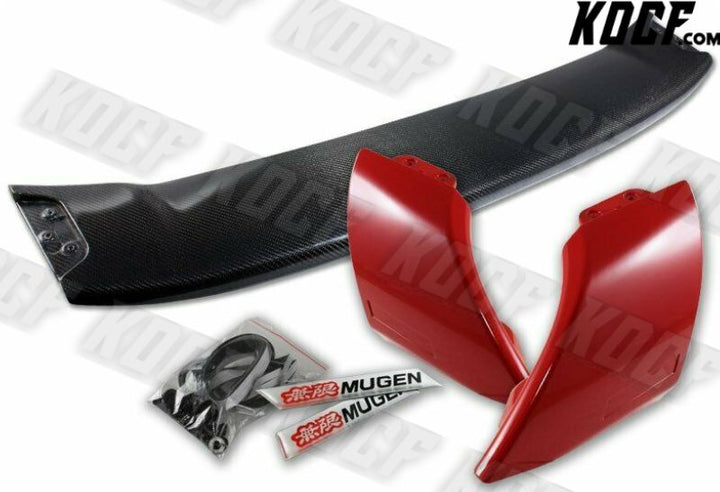 For 2012-2015 Honda Civic 4DR MUGEN Carbon Fiber Factory Red Rear Spoiler Wing - KOCF.com - Car Parts