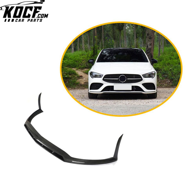 Carbon Fiber CLA250 CLA35 Front Lip for Mercedes BENZ C118 AMG Sedan 4-Door 2020-2021