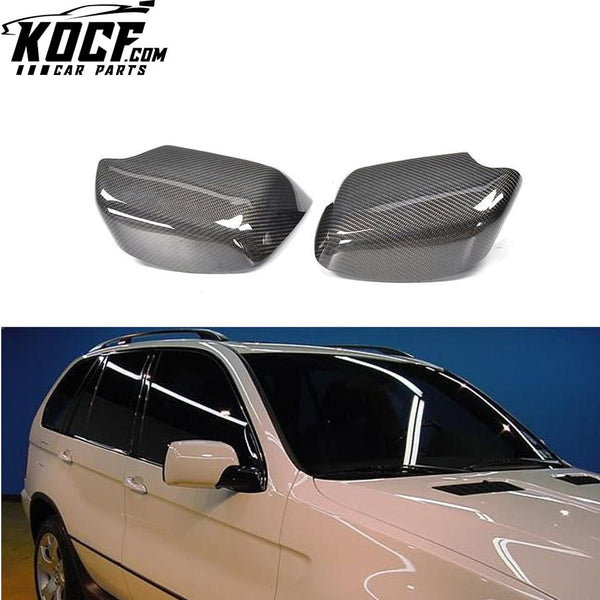 Auto Full Replacement Car Carbon Door Mirror Cap for BMW X5 E53