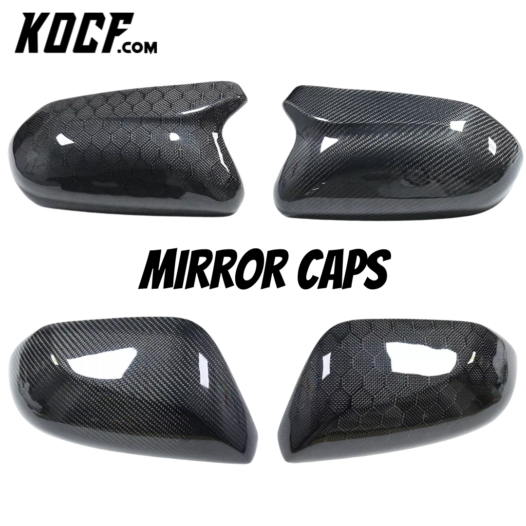 Carbon Fiber Mirror Cap Replacements 2018-2023 Toyota Camry Compatible - KOCF.com - Car Parts