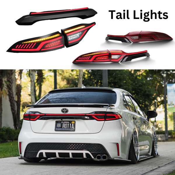 V1 Tail Lights 5 Piece Kit for 2020-2023 Toyota Corolla Sedan