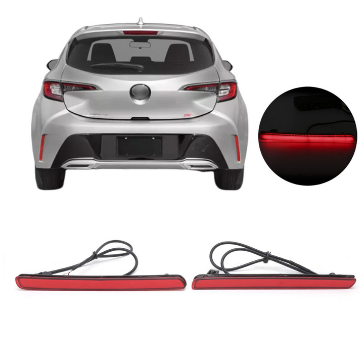 Rear Bumper LED Reflector Brake & Turn Signals for 2020-2023 Toyota Corolla Hatchback