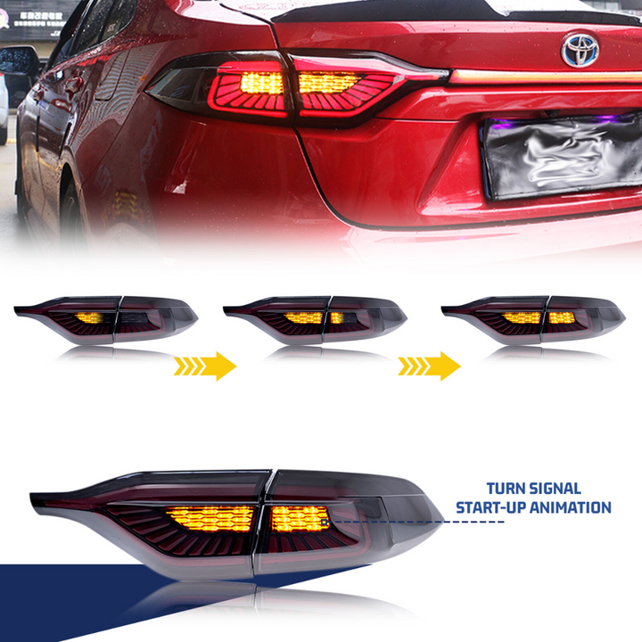 V2 Tail Lights 5 Piece Kit for 2020-2023 Toyota Corolla Sedan