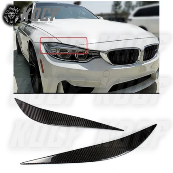 Carbon Fiber Eyelids BMW 3 Series F80 M3, 4 Series F82 M4 F83 M4 & F32 F33 F36 2014-2018 - KOCF.com - Car Parts