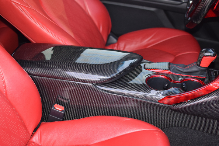 Center Armrest and Console Side Panels Carbon Fiber 2018-2023 Toyota Camry Compatible - KOCF.com - Car Parts