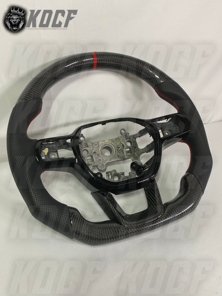 2022+ 11th Gen Civic Steering Wheel 11Gen Compatible  (Customizable) Real Carbon Fiber - KOCF.com - Car Parts