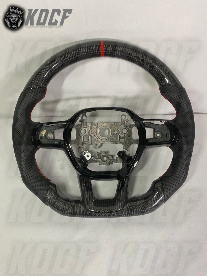 2022+ 11th Gen Civic Steering Wheel 11Gen Compatible  (Customizable) Real Carbon Fiber - KOCF.com - Car Parts