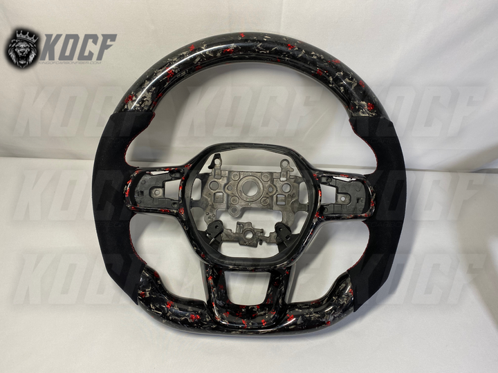 2022+ 11th Gen Civic Steering Wheel 11Gen Compatible  (Customizable) Real Carbon Fiber - KOCF.com - Car Parts