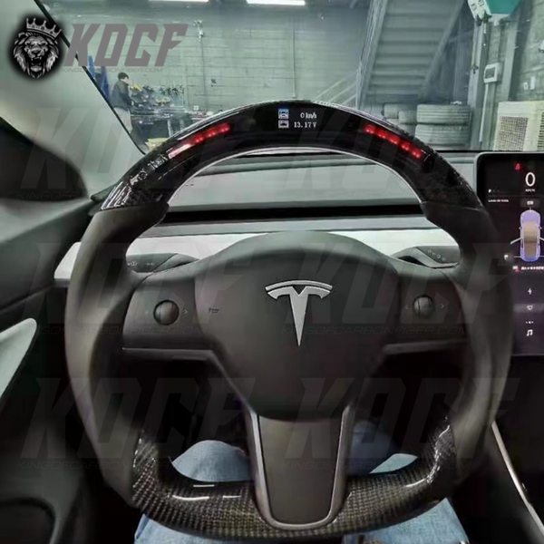 Tesla M3 Full Steering Wheel | King Of Carbon Fiber