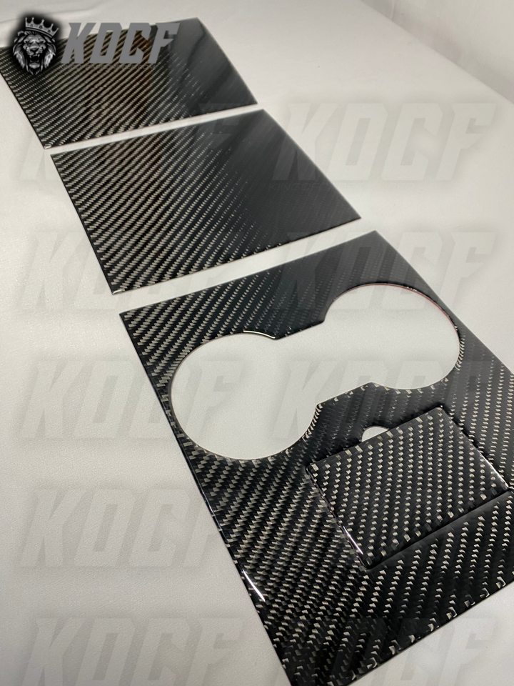 Tesla Fiber Center Console Cover | King Of Carbon Fiber