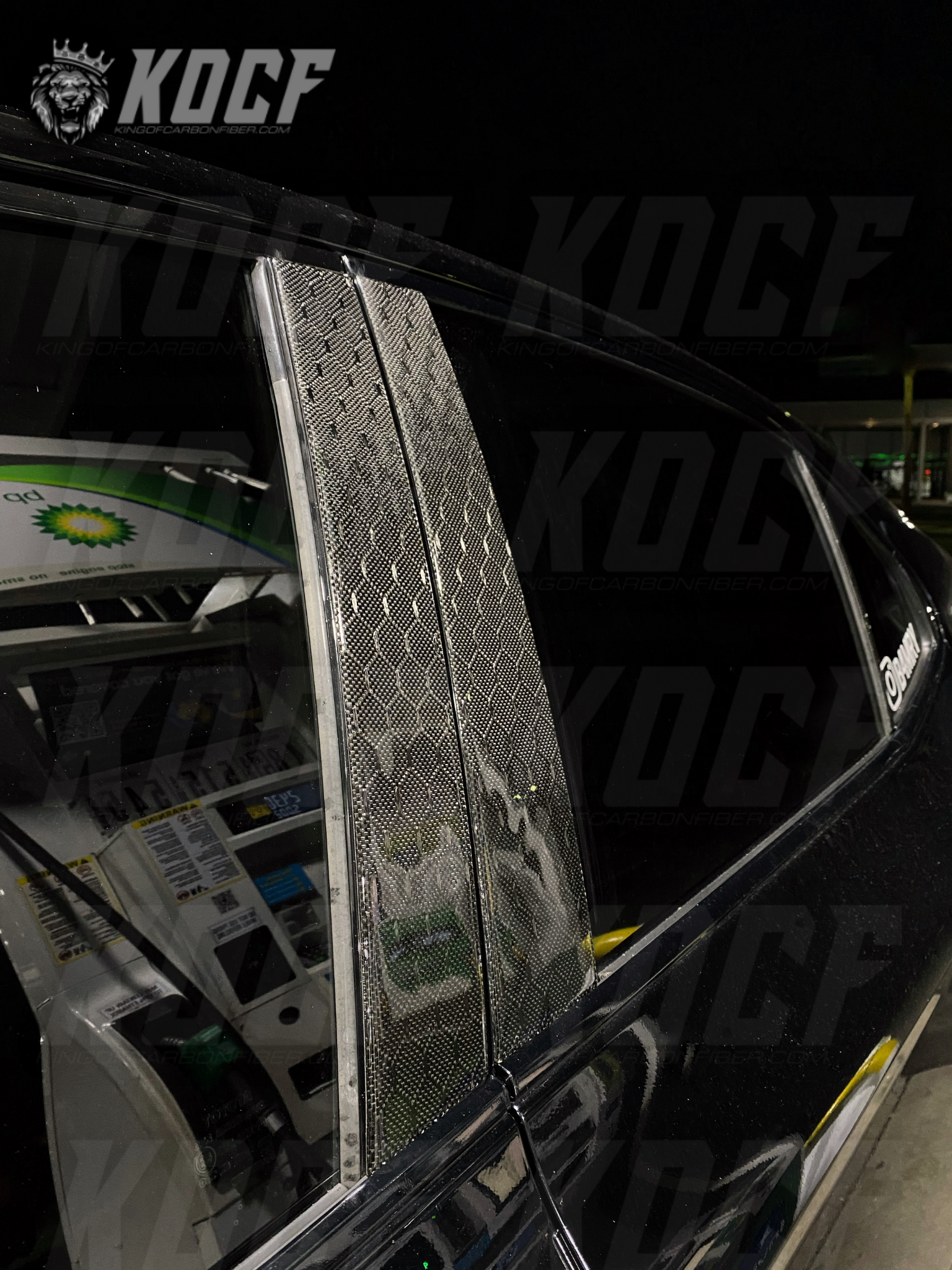 Carbon Fiber B Pillars Door Window Overlays Toyota Camry 2018-2023 Compatible - KOCF.com - Car Parts