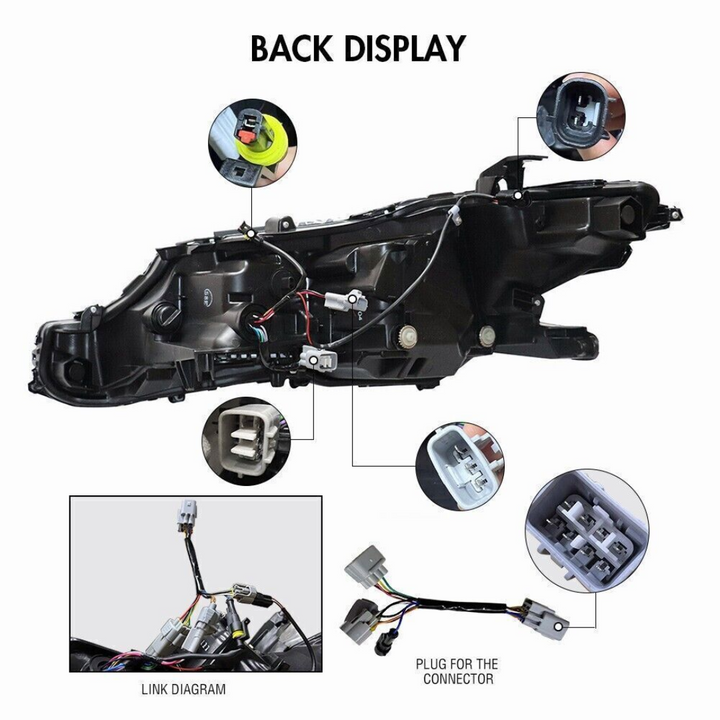 Lexus Style Triple or Double Beam Demon Headlights Compatible for 2018-2024 Toyota Camry