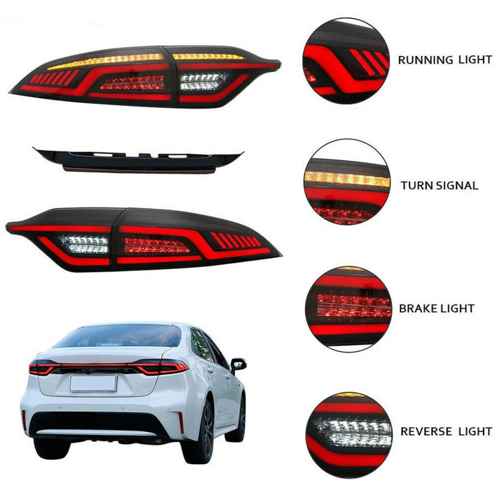 V1 Tail Lights 5 Piece Kit for 2020-2023 Toyota Corolla Sedan e210 - VIP Price